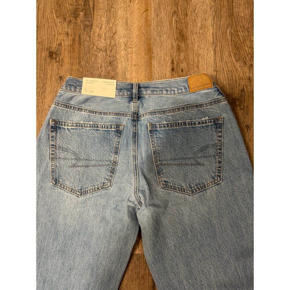 American Eagle Women’s 90’s Low Rise Straight Jean Size 6 - Picture 8 of 12